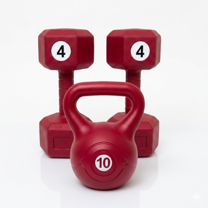 Combo Pesa Rusa 10 kg + Par de Mancuernas 4 kg - Vista 2
