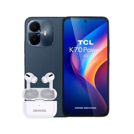 Combo TCL K70 Power 4+256GB Nebula Blue + Auriculares Dekkin TWS Pro