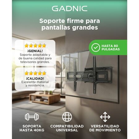 Soporte Para Tv Gadnic entre 37 a 80