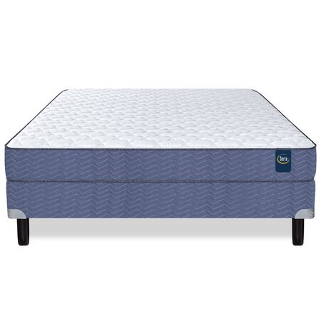 Colchon y Sommier Serta Indiana 2 Plazas 130x190x24cm Resortes Bonnell y Espuma Firme