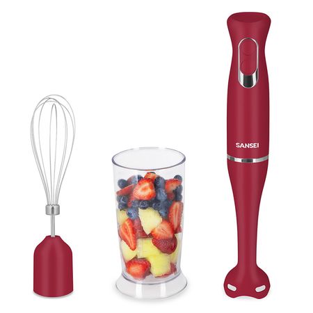 Licuadora De Mano Con Batidor Sansei 600W Color Rojo LMSA8507RP