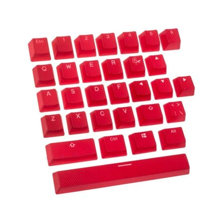 Set 31 Teclas Ducky Goma Traslúcidas Rojo Red