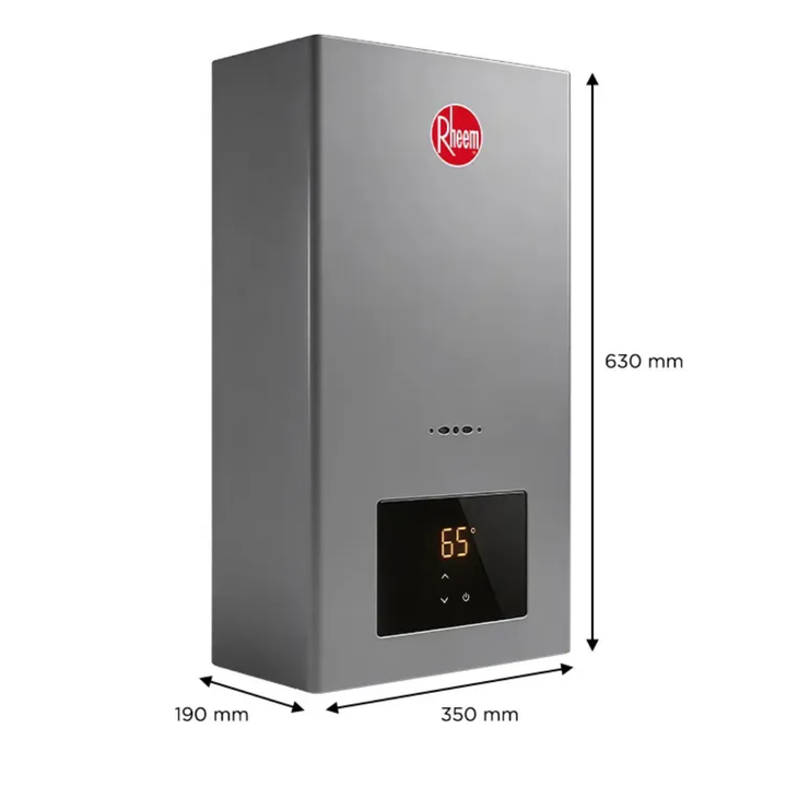 Calefon Rheem 14l Gn Tiro Natural Sin Piloto Gris Oscuro Gn - Vista 3