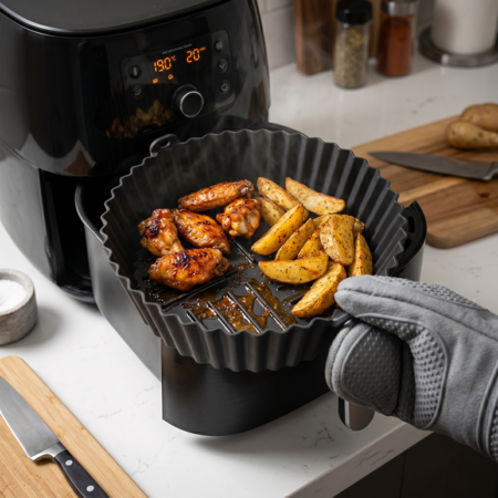 Bandeja Molde Silicona Antiadherente Air Fryer Freidora de Aire Aston