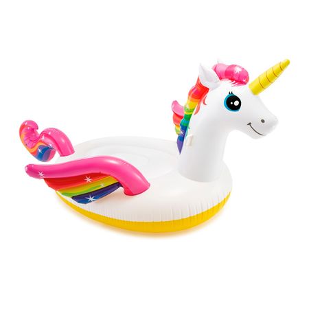 Colchoneta Inflable Intex Mega Unicornio Apto 2 Personas 23844/5