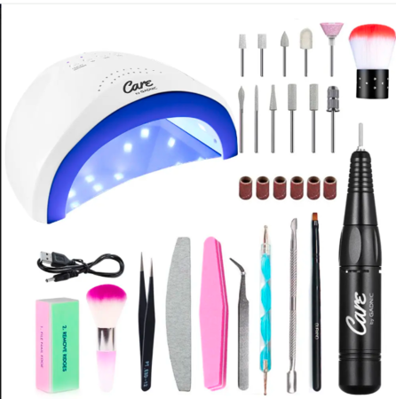 Kit Para Uñas Gadnic Torno T105 + Cabina UV LED 48W Profesional