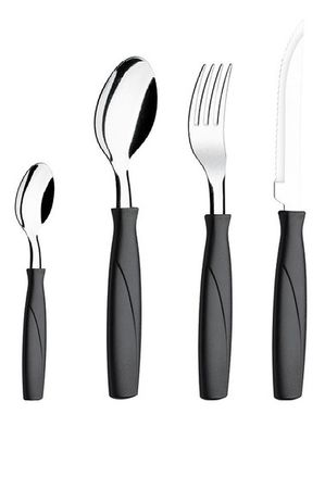 Juego De Cubiertos 24 Piezas Itaparica Brinox Negros ( 6000/712)