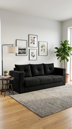 Sillon Yostin tres cuerpos Negro