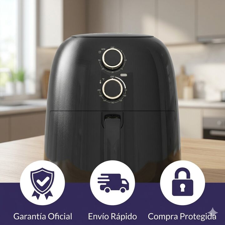 Freidora De Aire Proline Fr24prp 3.5l 1350w Manual Negra - Vista 6