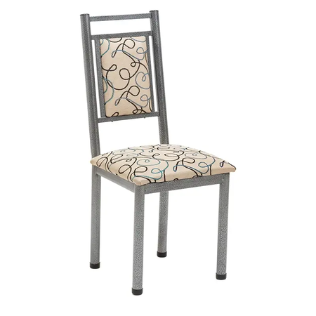 Silla Silcar S-32 Caño Reforzado Tapizado Beige
