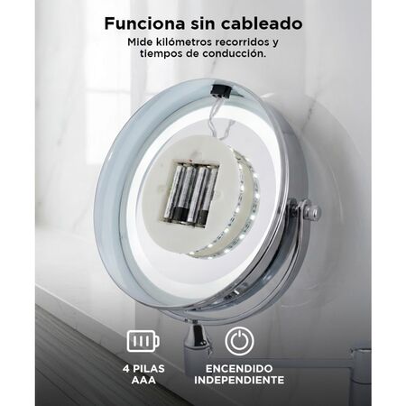 Espejo De Pared Gadnic Led Para Maquillar 360° 