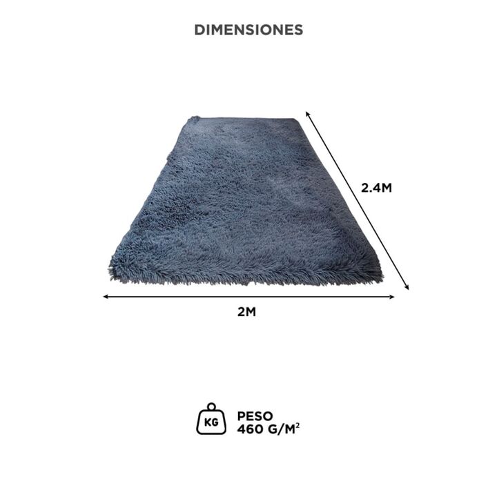 Alfombra Beige 2x2,4 Mts Nórdica Living Gadnic Lavable Súper Soft - Vista 6