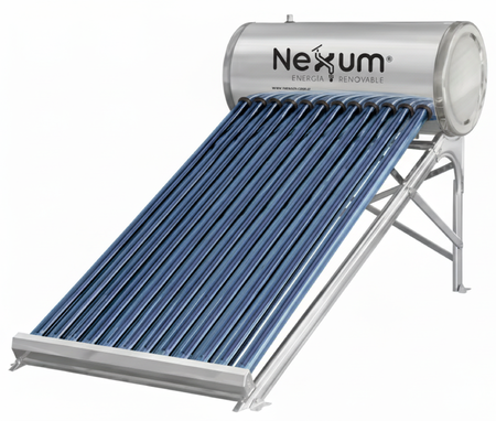 Termotanque Solar Nexum Termosifónico 100 Litros Acero Inoxidable con Soporte