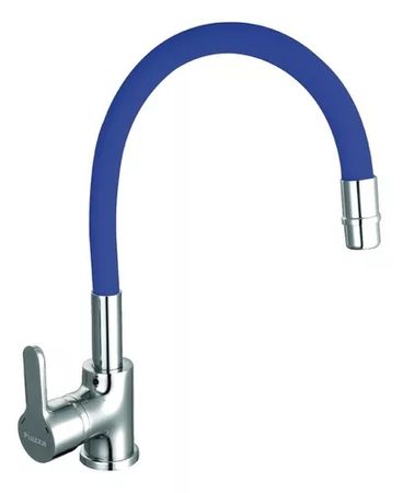 Griferia Cocina Monocomando Piazza Emblem 10016 Flex Color Azul