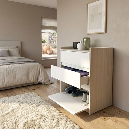 Chifonier 2 Cajones 1 Puerta Polar|blanco Tables