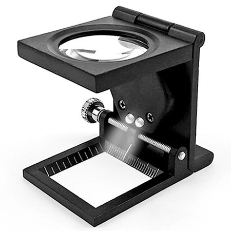 Lupa Cuenta Hilos Luz Led Gadnic Maximus3 Tornillo Micrométrico