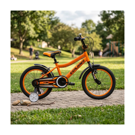 Bicicleta Enrique Explorer R16 Infantil Índigo Naranja 