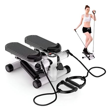 Mini Escalador Stepper Monitor + Bandas Alpina Power Step X1 Blanco