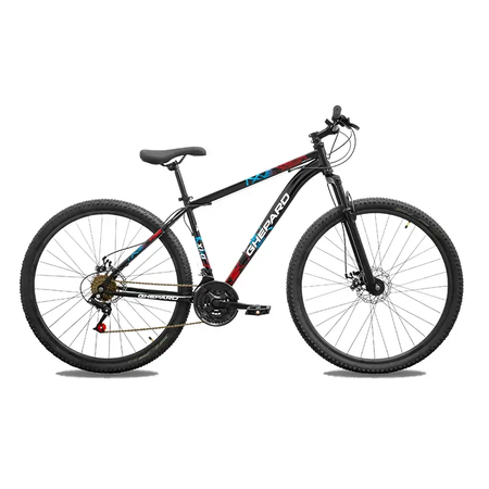 Bicicleta Ghepard Mtb X 1.0 Gen6 R29 Talle 18 Negro-Blanco-Rojo