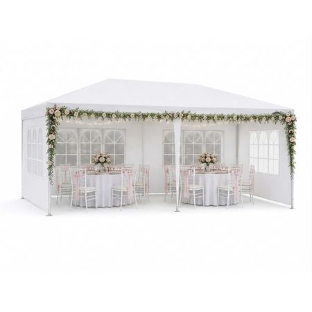 Gazebo 6 x 3 Metros South Port By Gadnic Para Eventos 4 Ventanas Lona PE Impermeable
