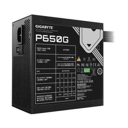 Fuente 650W Gigabyte 80Plus Gold GP-P650G