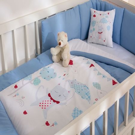 Acolchado Casablanca Cuna Estampado Celeste