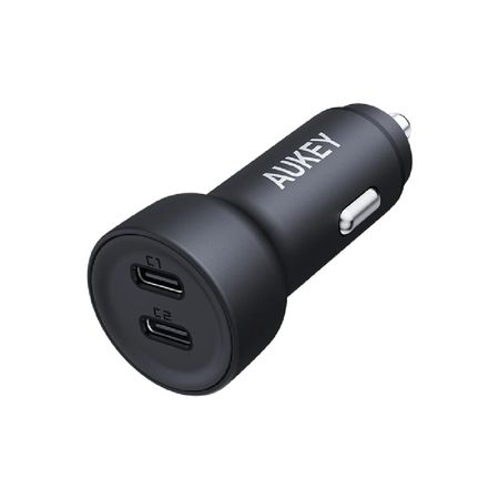 Cargador de coche Aukey Dual de 65 W y 2 puertos