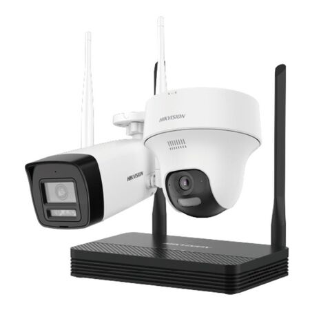 Kit Camara Hikvision NVS WiFi 4 MP 1 Cam Bullet 1 Cam Turret NKS424W02H