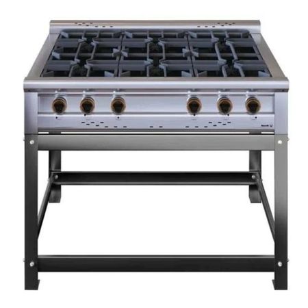 Anafe A Gas Morelli 101167 Basic Cheff Acero Inoxidable 6 H Plateado