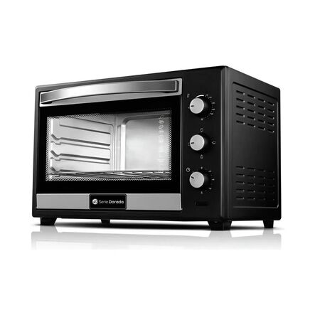 HORNO ELÉCTRICO SERIE DORADA SDH-60 60 LITROS 2000 WTS TIMER NEGRO Y ACERO INOXIDABLE
