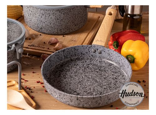 Nueva Sartén 28 Cm Stone Aluminio C/ Antiadherente Hudson Gris - Vista 4