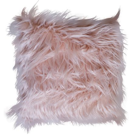 Almohadon nordico pelo largo 40x40 Rosa