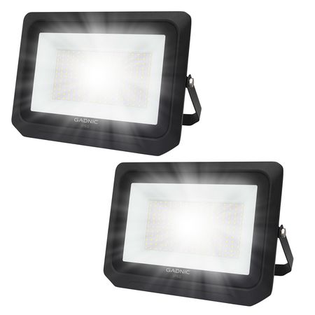 Kit x2 Reflector Led Blanco 200W Exteriores Alta Potencia 6500 K
