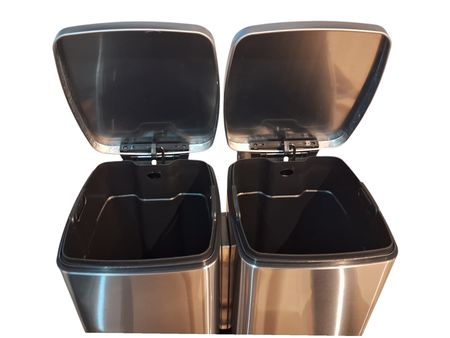 Cesto de Basura con Pedal Ezego Acero Inox 40L RM252