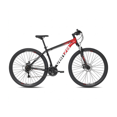 Bicicleta MTB Venzo Ahead Talle XS R29 21V Negro/Rojo Disco Mec.