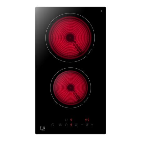 Anafe Vitroceramico Gadnic 2 Hornallas 3200W Control Tactil 9 Niveles Temporizador Bloqueo Infantil