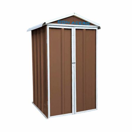 Armario Depósito Galpón de jardín 1x1x2 Pardo + Estante Calibre 28 DON ACERO