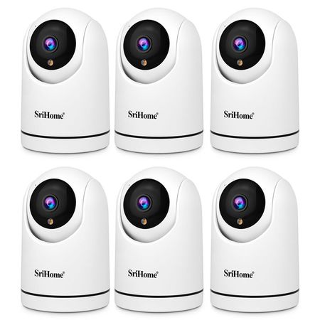 Kit x 6 Cámaras De Seguridad Srihome 1080p Audio Bidireccional Vision Nocturna