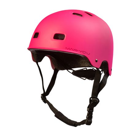Casco Protector Max-you Vh62 Rosa Talle L Monopatin Skate