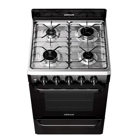 Cocina Drean 56cm Negra Horno 74L Luz Encendido Parrilla CD5603AN0