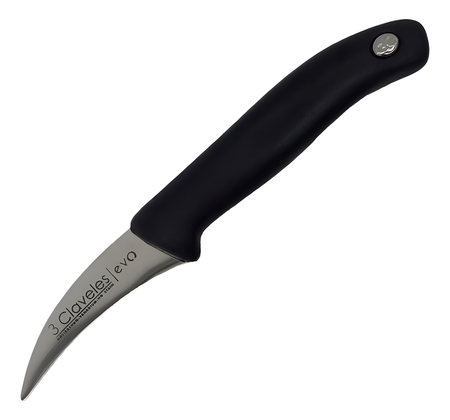 Cuchillo Mondador Evo 6 Cm Acero Inoxidable 3 Claveles Negro