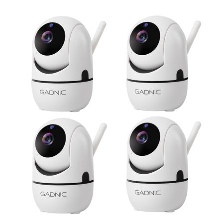 Kit x4 de Cámaras de Seguridad Gadnic SX9 IP Motorizada WiFi P2P Full Hd Visión Nocturna