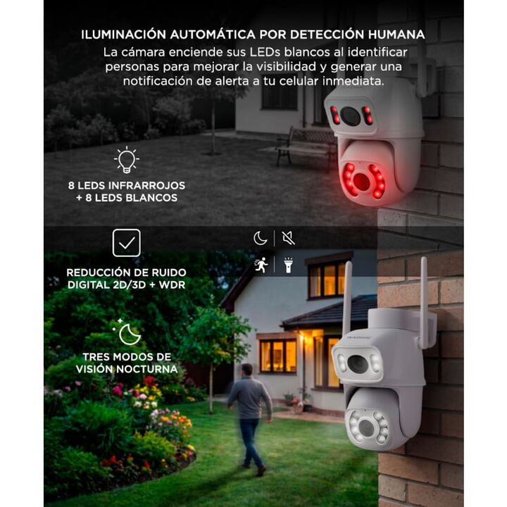 Cámara de Seguridad Gadnic Doble Lente 6MP FHD Resistente Al Agua - Vista 5
