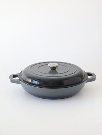 Cacerola paellera de hierro enlozado 32 cm gris Feuer