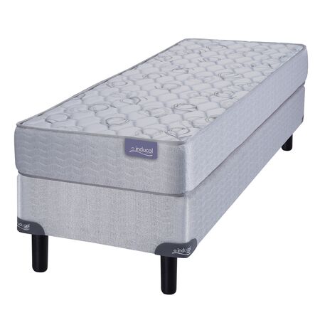 Colchon y Sommier Inducol Linea Dorada 1 Plaza y Media 100x190x24 Espuma Alta Densidad Firme