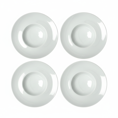 Set x 4 Platos Pasta Hondos 26 cm Blanco Porcelana