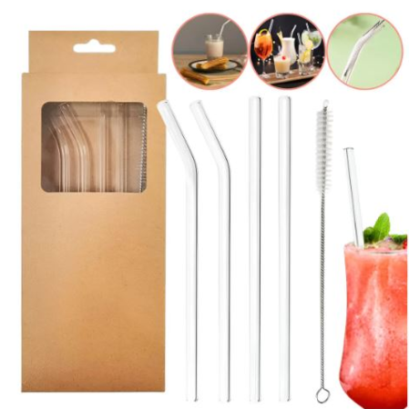 Set de 8 sorbete de vidrio con limpiador