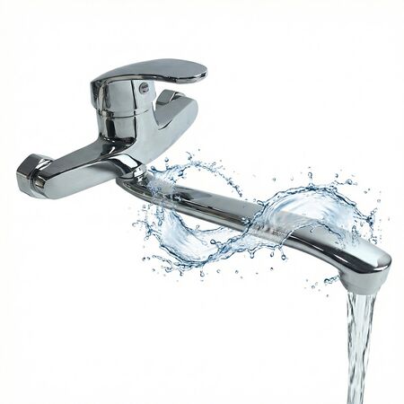 Canilla Cocina Rieti Gadnic Monocomando Pared Brazo Largo