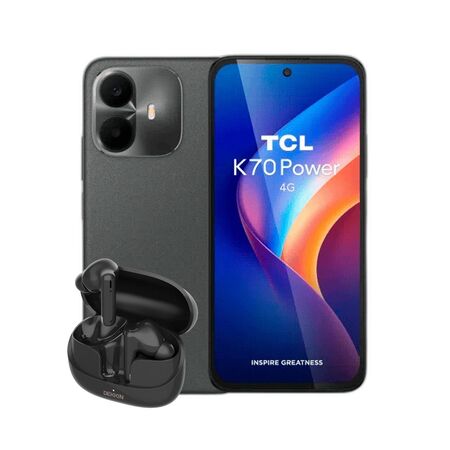 Combo TCL K70 Power 4+256GB Gadget Grey + Auriculares TWS Dekkin Negro