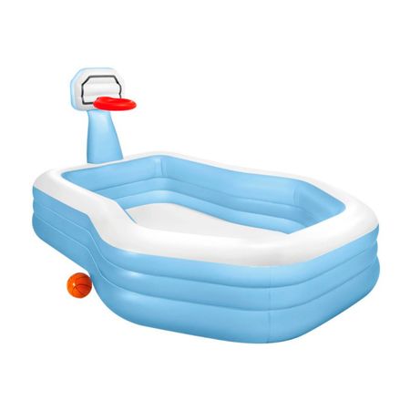 Pileta Inflable Intex Con Aro De Basquet 257x188x130 Cm 25046/5